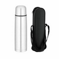 33oz Stainless Vacuum Thermos Flask w/ Carrying Case.( engraved )
